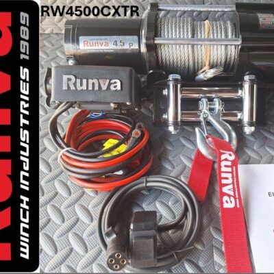 RUNVA WINCH - Steel Cable 4500lbs (2 041Kg) 12V - 2 x Remotes(Wire+Wireless)