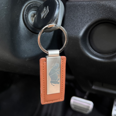 Key Chain PU Brown