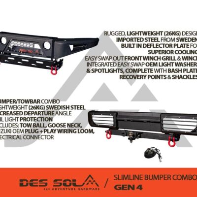 Des Sol Jimny Front and Rear Bumper Combo – Gen 4 *Fitment Included