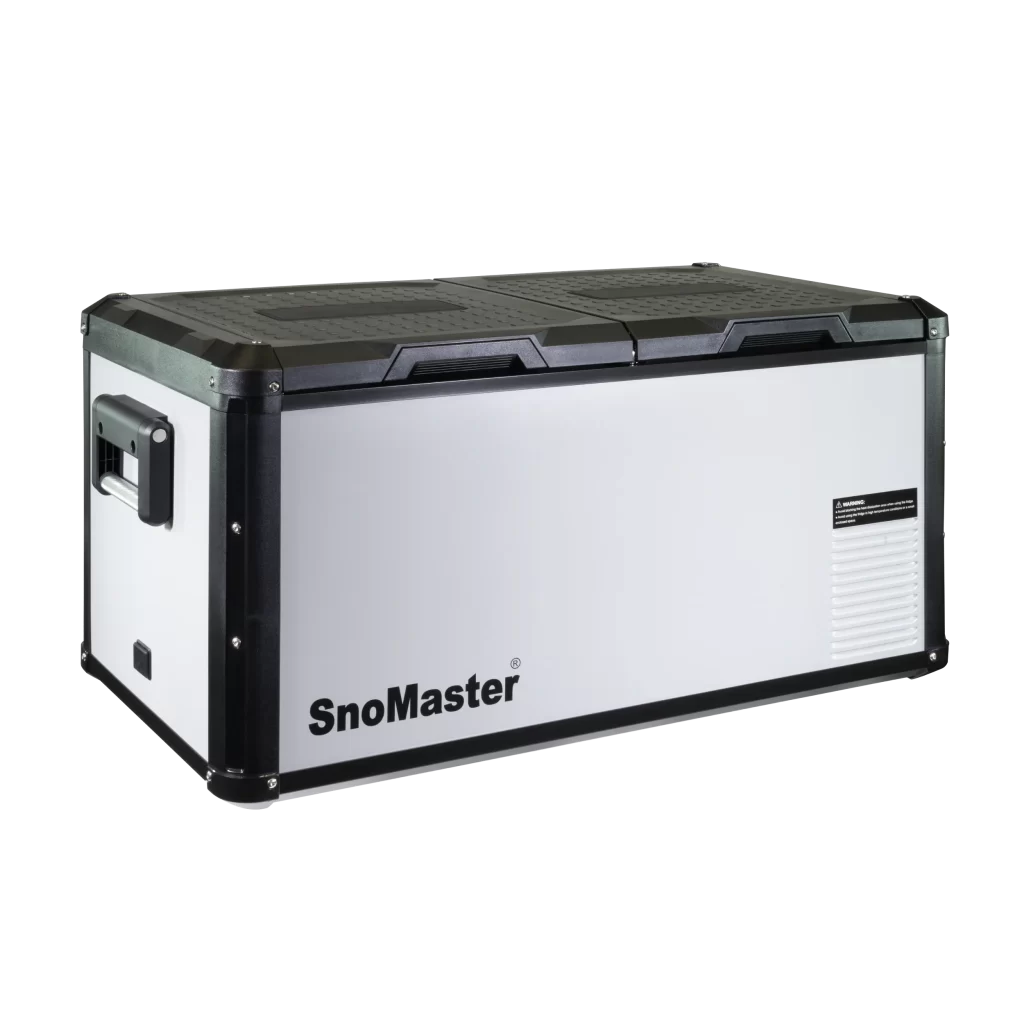 SnoMaster 75L Metal/Plastic Dual Compartment Mobile Fridge/Freezer AC/DC